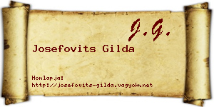 Josefovits Gilda névjegykártya